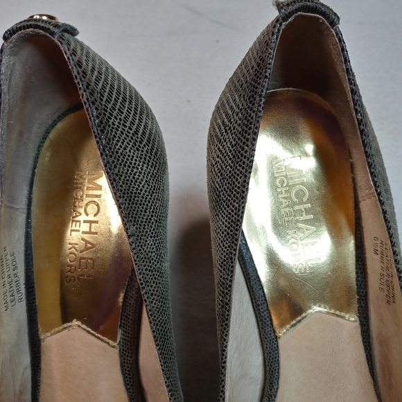 MICHAEL Michael Kors Gray Leather Women's Snake pr - Picture 7 of 12